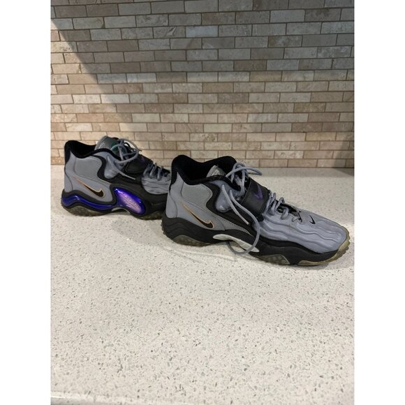 Nike‎ Zoom Turf Training Shoes Sneakers Gray Purple Mens Size 11 - Picture 3 of 7